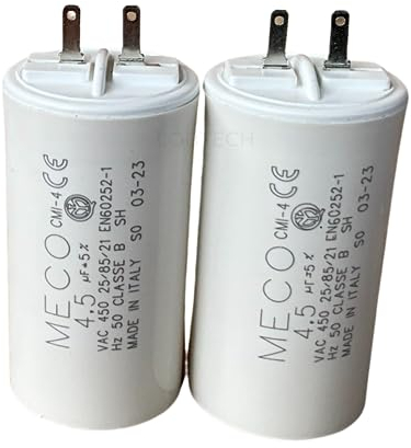 lot de 2 condensateurs 4,5 μF pour volet roulant toutes marques - couple moteur 15Nm à 17Nm - fabriqué en Italie