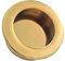 Universal Hardware Finger Pulls Handle Recessed Edge Flush Fitting Pocket Insert Wardrobe Sliding Doors 40mm (Polished Brass)
