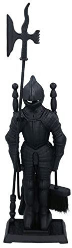 AB Tools Knight Soldier Log Burner Fireside Fireplace Companion Set 72 x 21 x 12.5 cm