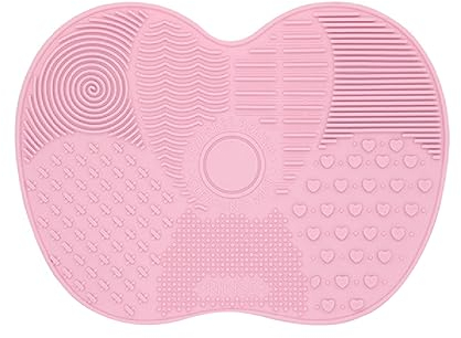 1 Packungen Make-up Pinsel Reinigungsmatte, Silikon Makeup Pinsel Reiniger, Reinigungspad und Schrubber mit Saugnapf, Tragbares Waschwerkzeug