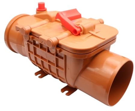MD Technic Clapet anti-retour avec verrouillage Ø DN 50 à Ø DN 200 en orange et gris au choix (DN 110 double clapet orange)