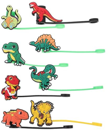 SOLUSTRE 8 Stück Silikon-Trinkhalme Farbige Trinkhalme Tumbler-Trinkhalme Bunte Trinkhalme Silikon-Trinkhalm-Deckel Silikon-Trinkhalm-Abdeckungen Silikon-Trinkhalm-Spitze