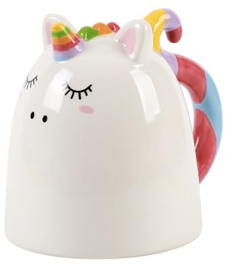 I-TOTAL® - Tazza in Ceramica Up & Down, tazza reversibile (UNICORN) 300 ml