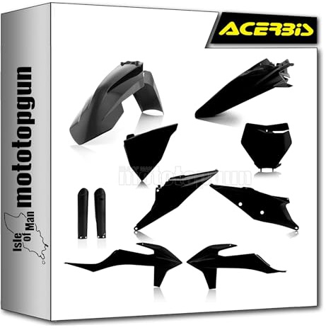 acerbis 0023479.090 full plastics kit schwarz kompatibel mit ktm sx-f 250 2019 2020 mototopgun