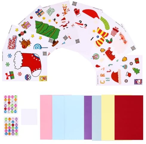 Lurrose 4set Adesivi Natalizi Accessori Per Biglietti Di Natale Biglietti Di Auguri Di Capodanno Fai Da Te Per Ragazzo Ragazza Ragazza Sicuri e Resistenti