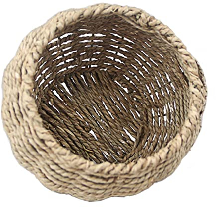 INOOMP 2 STK Rattan Blumenkorb Blumentopf Blumentöpfe sukkulenten töpfe Mini-Pflanztöpfe gewebte Lagerung Dekorationen Wohnkultur handgefertigter Pflanzenkorb Korb zum Flechten aus Stroh