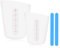 NVIYAM Lot de 2 Verres Doseurs en Silicone pour Résine, 250 ml&500 ml, Mesurer en Silicone avec Gradué, Tasses en Silicone pour Résine, pour Moules de Coulée, Bricolage à la Main, Cuisine