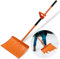 Große tragbare Schneeschaufel für Auffahrt, 170,9 cm, verstellbar, leicht, Schneeschaufel zum Entfernen von Schnee, 40,6 cm breite Klinge, Schneeschaufel mit unterstütztem Griff, Schneeräumung für