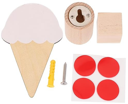 Alipis Porte-manteau pour Garçon et Filles en Bois de Tilleul Blanc, Crochet Décoratif Mural Forte Capacité de Charge, Gain de Place pour Décoration de Salle de Bain Garçon et Filles