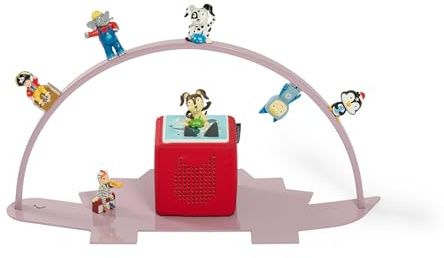 Kawentsmann Regal für Toniebox & Tonies Dino zum Hinstellen - Aufbewahrung für 70-100 Tonies - 100% magnetisch - Kinderregal für Mädchen & Jungen Violett