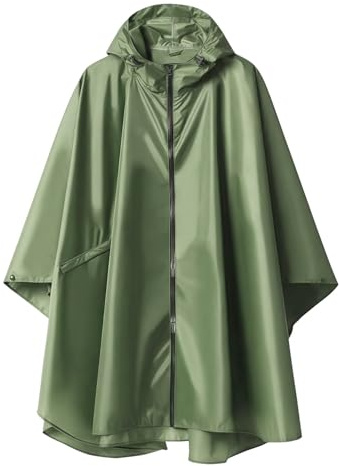 Stynice Regenponcho Wasserdicht Wandern Mit ReißVerschluss Leichter 3-In-1 Mehrzweck Regencape Mit Rucksack Atmungsaktiv Poncho Herren Damen Faltbare Regenmantel Hiking