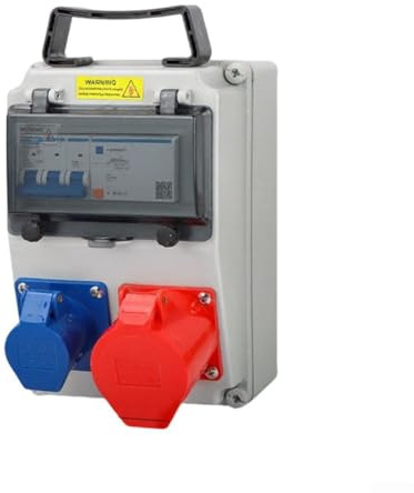 Boîte de distribution de prise portable étanche pour une alimentation fiable sur chantier et atelier (D)