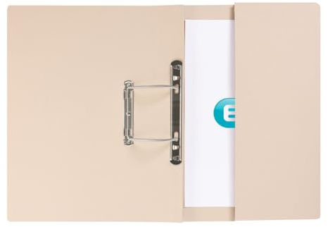 Hamelin 100090145 Foolscap Elba Strongline 320 gsm 36 mm Spring Pocket File - Buff (Pack of 25)