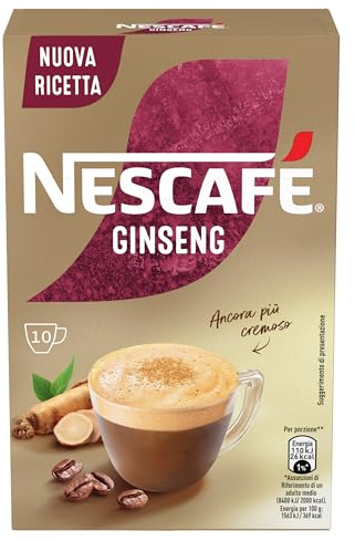 10x Tassen NESCAFE Ginseng Kaffee Coffee Instant 7g kaffeemilch Pulverkaffe