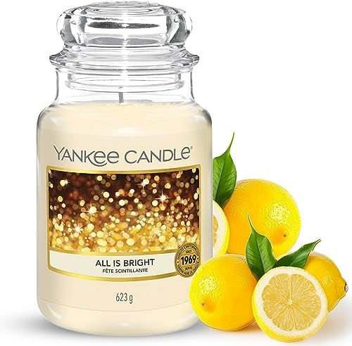 Yankee Candle Scented Candle | All is Bright Large Jar Candle | Long Burning Candles: up to 150 Hours