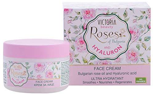 Crema viso ultra idratante con olio di rosa bulgara e acido ialuronico – Lenisce, nutre e rigenera