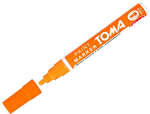 SolaDirect Marker Pen Universal Waterproof Permanent Oil Based Paint for Car Tyres, Arts & Crafts (Orange)