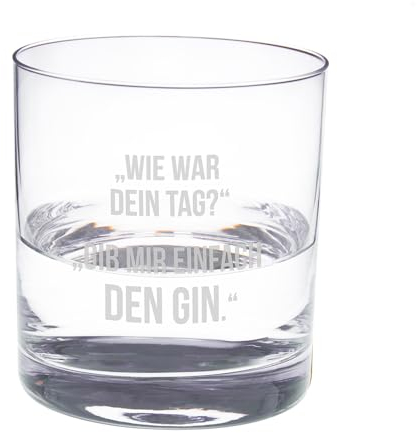 Gin & Tonic Glas mit Gravur | Ginglas | Spülmaschinenfest graviert | Geschenke für Gin Liebhaber zum Geburtstag und zu Weihnachten für Männer und Frauen | Dein Tag | 310ml