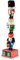 Clever Creations Kleine Nussknacker aus Holz mit Countdown-Kalender - DREI traditionelle, übereinander stehende Mini-Figuren - 35,6 cm