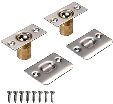 Mousike Closet Door Ball Catch, Edelstahl verstellbare Ball Catch Türbeschläge, (2er-Pack gebürstetes Satin-Finish)
