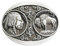 Urban Backwoods Indian & Bison I Gürtelschnalle für Wechselgürtel Buckle