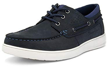 Hush Puppies Men's Liam Boat Shoes, Blue Navy Navy, 12 UK