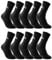 sockenkauf24 10 Paar i1R Sportsocken Tennissocken Herren Baumwolle 10300 (47-50 Schwarz)