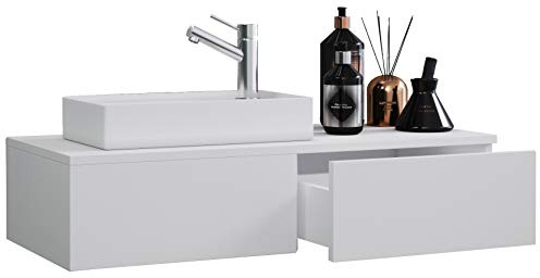 2-TLG Set | Waschplatz für Gäste WC | Gästebad | Waschtisch Toilette | Badmöbel Badezimmer Set - Gudas
