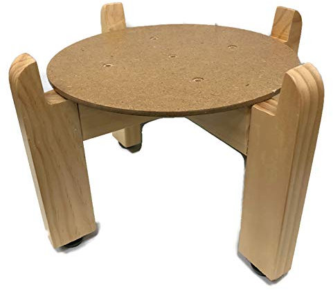 AquaNation Counter Wood Stand 7.5, Drinking Water Crock Stand Natural Color, Perfect for Pots, Plants, 3 or 5 Gallon Water Jug Bottle Crock Dispenser
