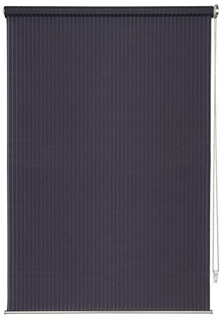 ondeco Tageslicht-Rollo, Design Stripe Wand-Deckenmontage, Sichtschutz Seitenzugrollo Sonnenschutz, Fenster innen lichtdurchlässig und Blickdicht 120x160 cm Grau