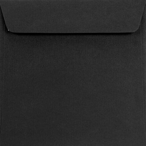 Netuno 100 quadratische Briefkuverts Schwarz 170× 170 mm Burano Nero edle Briefumschläge quadratisch ohne Fenster schwarze Umschläge quadratisch elegante Briefhüllen Schwarz hohe Qualität