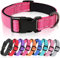 HEELE Collier Chien, Collier Réfléchissant pour Chien, Collier en Néoprène Doux, Rembourré et Respirant en Nylon, Ajustable pour Les Chiots Petits Moyens et Grands Chiens, Fuchsia, S