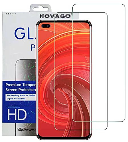 NOVAGO compatible con Realme X50 Pro 5G – Pack de 2 protectores de cristal templado ultrarresistentes a los golpes y a las explosiones de pantalla (transparente)