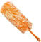HOMESHOPA Microfibre Feather Duster, Washable Reusable Hand Duster, Flexible Head, Anti-Static, Duster for Household Home Office, Car, Computer,Furniture Cleaning, Orange