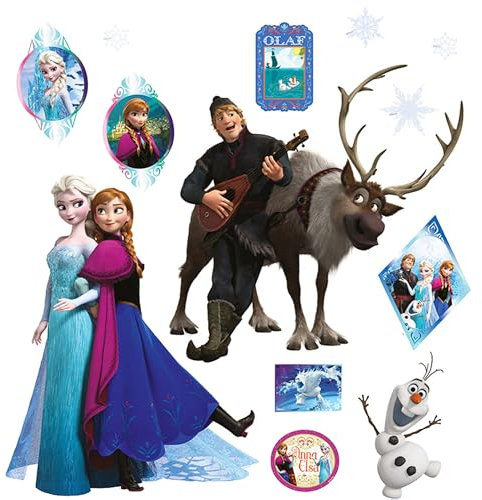 alles-meine.de GmbH 13 TLG. Set Wandtattoo/Sticker die Eiskönigin - Frozen - Wandsticker - Aufkleber für Kinderzimmer - selbstklebend + wiederverwendbar - völlig unverf..