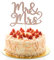 ALLY-MAGIC Mr Mrs Tortenaufsatz Hochzeit Cupcake Topper Hochzeit Kuchen Dekoration für Brautdusche Party Supplies Y4-CWDGZD (Roségold)