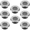 H4L 8x LED Solarleuchte Bodeneinbaustrahler rund Ø 85mm 8er Set Solarlampe Einbaustrahler Bodeneinbauleuchte trittfest