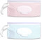 Lot de 2 sacs à lingettes humides pour bébé, pochettes à rabat pour voyage (couleur A)