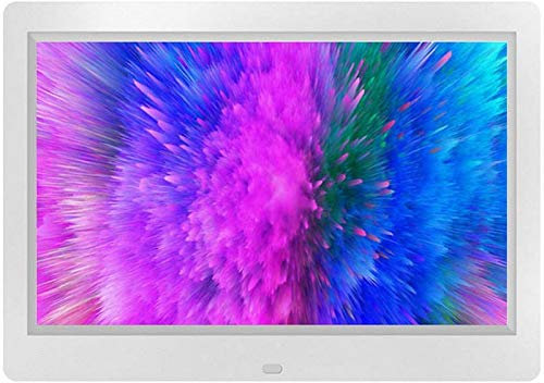 Samnuerly 7 Inch 10.1 Inch Rechargeable Lithium Battery Multi-Function Digital Photo Frame Digital Photo Frame Advertising Player Battery Life 3H (White 10.1Inch)