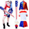 Quinn Kostüm Kinder Damen Halloween Kostüm Kinder Erwachsene Cosplay-Kostüm Mädchen mit Handschuhe Jacke T-shirt Shorts Halskette Halloween Karneval Cosplay(140)