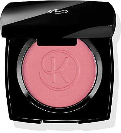 Korff Kompaktes, leuchtendes Rouge, leichtes und seidiges Puder für einen beleuchteten Teint, Bonne Mine-Effekt, mit Hyaluronsäure, Vitamin E, Farbe 01, Packung mit 5 g