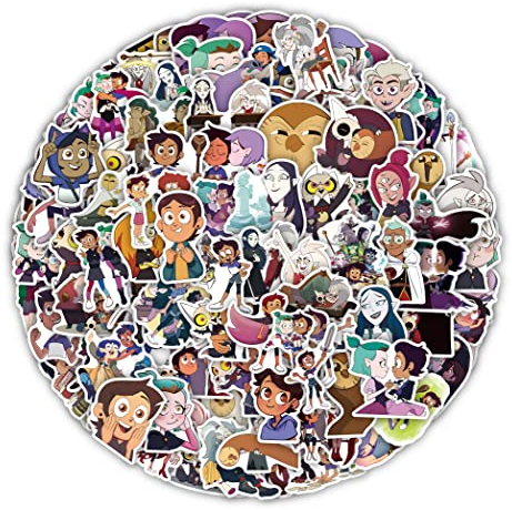 100 Stück The Owl House Aufkleber für Laptop, Stoßstange, Skateboard, Wasserflaschen, Computer, Telefon, Gitarre, Cartoon-Aufkleber für Kinder, Teenager und Erwachsene