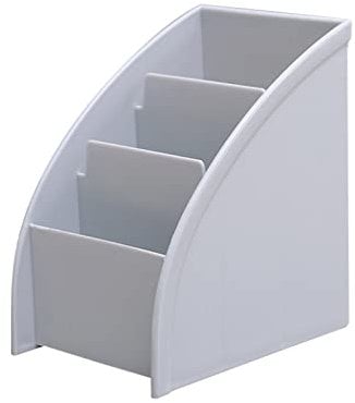 XEERAANG Desk Organizer Trapezoid Remote Control Holder Creative Tabletop Organizer for Study Office Living Room Dresser