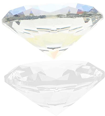 minkissy 2st Nagelkristall Requisiten Klarer Kristalldiamant Glas-kristall-diamant Nagelhalter Diamant-piraten-edelsteine Gefälschter Kristalldiamant Kristallglas Foto 100mm Kristallperlen
