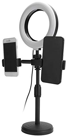 Ständer mit Ringlicht, Ringlicht für YouTube/Fotografie/Video/Tik Tok/Make-up/Selfie/Fotografie, Handy 2-teilige Clips Ständer mit 6-Zoll-LED-Ringlicht-Fülllichthalterung
