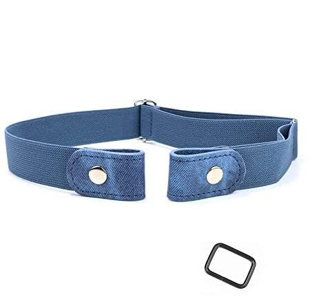 Yurosiay Damen Schnallenfreier Gürtel Ohne Schnalle Elastischer Gürtel Unsichtbarer Gürtel Damen Verstellbarer Keine Schnalle Gürtel Stretch Gürtel Damen für Jeans Hosen Kleid Schwarz