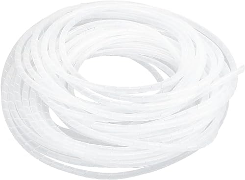 Kabelschlauch Kabelschutz Kabelkanal, 6M×4mm & 4M×6mm Spiralband Kabelschutz Universeller-Spiralschlauch zur Kabelführung, Weiß