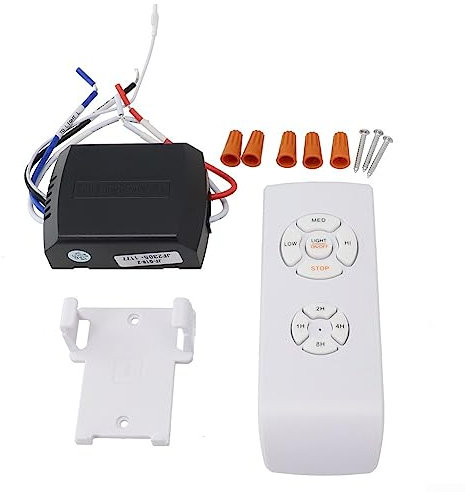 DAZZLEEX Kit Telecomando per Ventilatore da soffitto e dimmer Luminoso con Ricevitore per velocità e dimmer di temporizzazione della Ventola