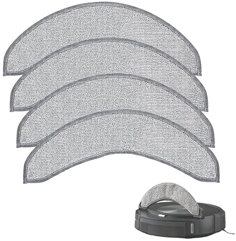 Paquete de 4 trapeadores de Repuesto para iRobot Roomba Combo j7+/j7/j9+ Robot Vacuum (no Compatible con Roomba j7/j7+), Almohadillas Lavables de Microfibra para iRobot Roomba Combo Accesorios de