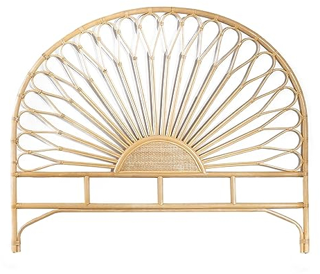 SKLUM Kopfteil für 150 cm Bett aus Rattan Nucdari Braun Natur